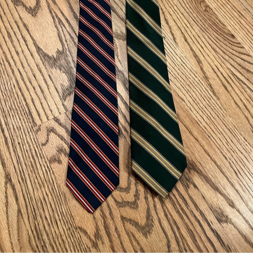 2 ties, green and blue. - Picture 1 of 2